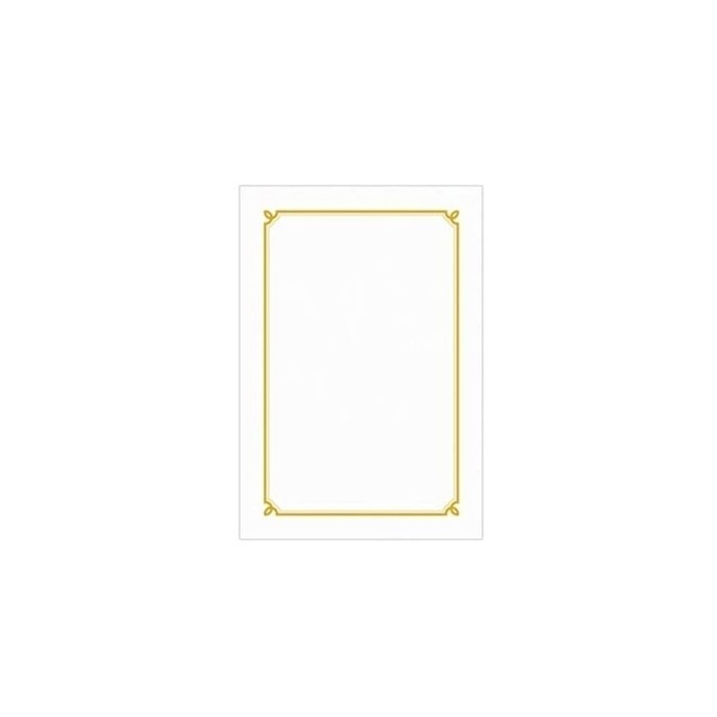 Woojin 250 Gold Foil Bordered Certificates 100 Sheets G1 Certificate