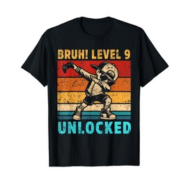 9 Year Old Birthday Dabbing Boy Bruh 9th level unlocked T-Shirt