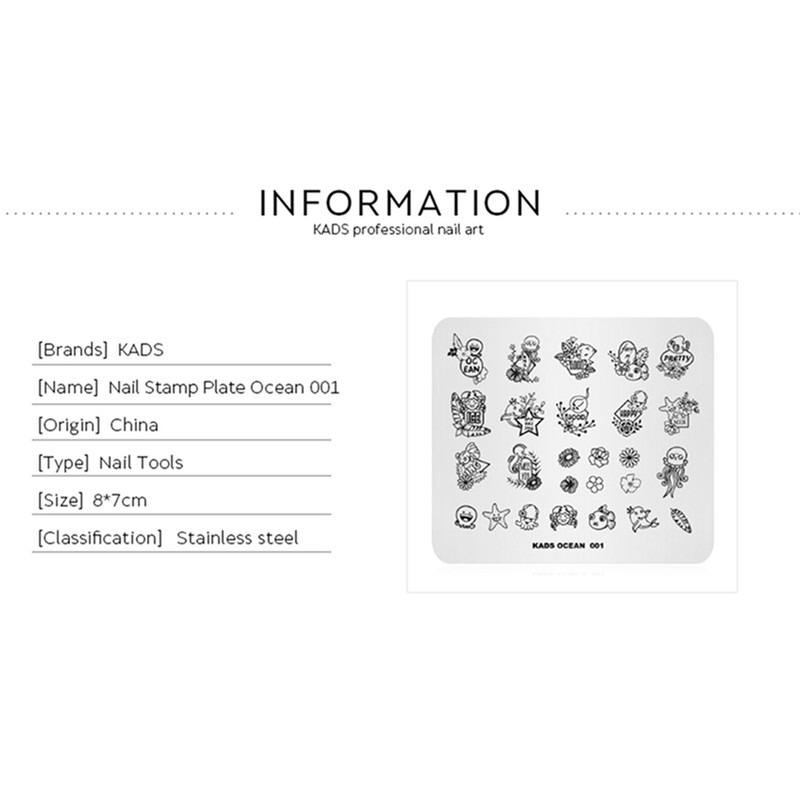 Rolabling Nail Stamping Plate Cute Stainless Steel Nail Printing Plate