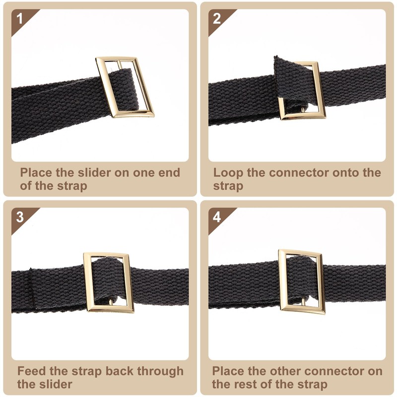 sourcing map 8Pcs 3/4" Metal Slider Buckles, Flat Tri-Glide Button