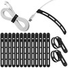 15 Piezas Organizador de Cables, Silicona Sujeta Cables Reutilizable Lavable,