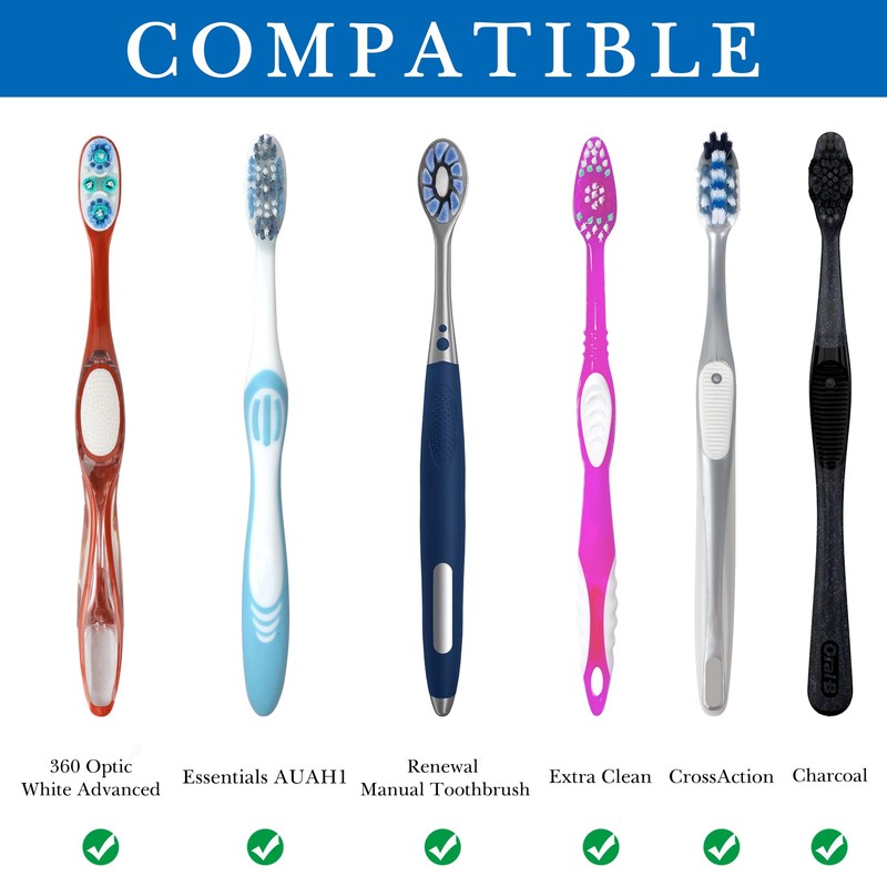 Linkidea Ceramic Countertop Toothbrush Holder, Minimalist Stand for Manual Toothbrush,