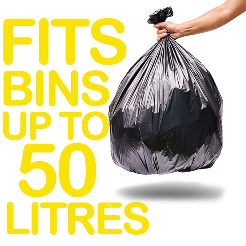 Tidyz 3 X Extra Strong Heavy Duty 20 Black Refuse
