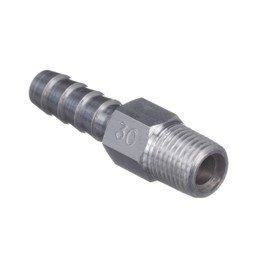 Attwood 88FAS014-6 Fuel Tank Fitting — Male Thread, Anti-Siphon Valve, ¼-in. NPT x 3/8-In. Barb, Aluminum