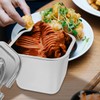 DEARMAMY Ice Cream Storage Box Metal Container with Lid Ice