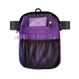 uxcellmo Nurse Organizer Belt 2 Sided -12 Pocket Waist Bag Pouch Case for Medical Scissors Care Kit Tool (Purple)