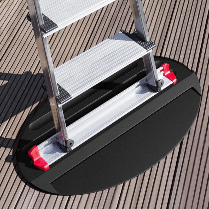 Extension Anti-Skid Ladder Stop Mat, 27"x15.7" Non-Slip Rubber Stabilizer Pad