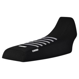 Yamaha 1987 - 2006 YAMAHA Banshee Gripper SEAT COVER All Black w/ Silver Ribs #112