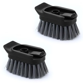 DAPOWER Dish Brush Refill Head, Replaceable Nylon Bristles Brush Heads - 2 Pack (Black)