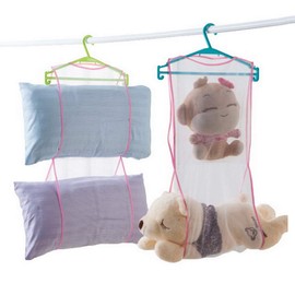 YiyiLai Pillow Drying Net, Set of 2, Cushion Dryer, 2 Tiers, Seat Cushion, Clothes Dryer, Hanger, Stuffed Toy, Pillow Hanger, Color Random