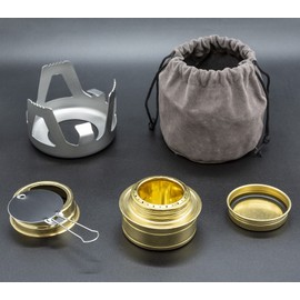 Famgee Outdoor Mini Portable Alcohol Stove Burner for Backpacking Hiking Camping Survival (Grey)