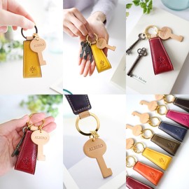 arubero Key Holder Genuine Leather Clown 6416 Women's - green -