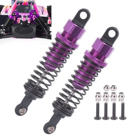 VGEBY RC Shock Absorber, 2 Pieces, 72 mm Aluminium Shock Absorber, Adjustable, Assembled Spring Damper, Suitable for Traxxas Slash 2WD RC Car (Purple) Sportinggoods Accessories for Model Cars