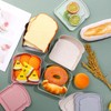 WXOIEOD 4 Pack Sandwich Containers for Kids Lunch Boxes, Reusable