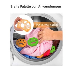 Lohill 4 Pieces Pet Hair Remover Washing Machine, Laundry Hair Catcher Washing Machine, Cat Hair Remover, Lint Paw Washing Machine, Animal Fur Washer Catcher Hair Remover, Reusable