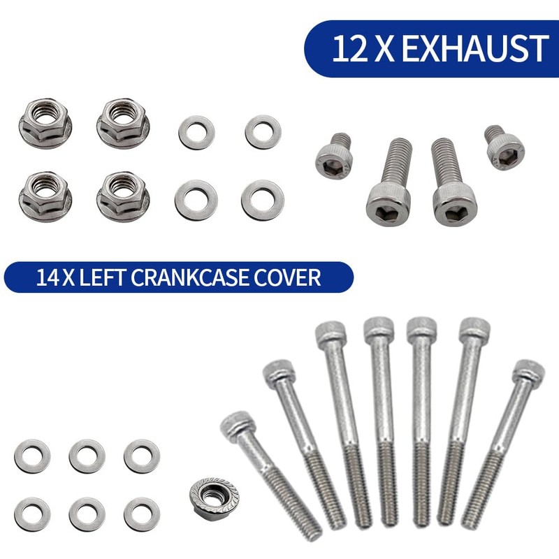 400EX Stainless Steel Bolt Screw & Clutch Spring Kit Compatible