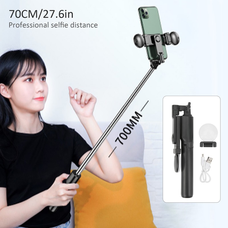 Selfie Stick Handheld MultiFunctional Foldable Live Tripod Portable Double Fill