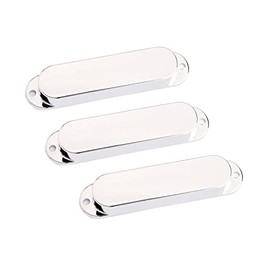 Closed Pickup Cover Guitar Single Coil Pickup Covers for Guitar, Chrome 3Pack