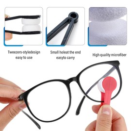 EORPAVU Glasses Care 12-Piece Glasses Cleaning Device, Glasses Cleaning Cloth, Glasses Cleaning Cloth, Microfibre Glasses Quality, Glasses Cleaning Cloth