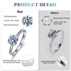 LIAN Moissanite Solitaire Engagement Ring for Women 1.0CT D Color