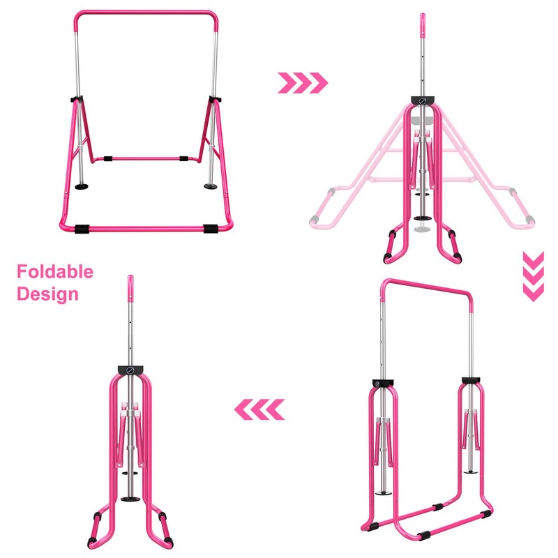 Tepemccu Expandable Gymnastics Bars,Adjustable Height Gymnastic Horizontal Bars,Junior Training Bar