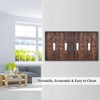 Wpshijia Light Switch Cover Rustic Brown Barn Door Retro Wood