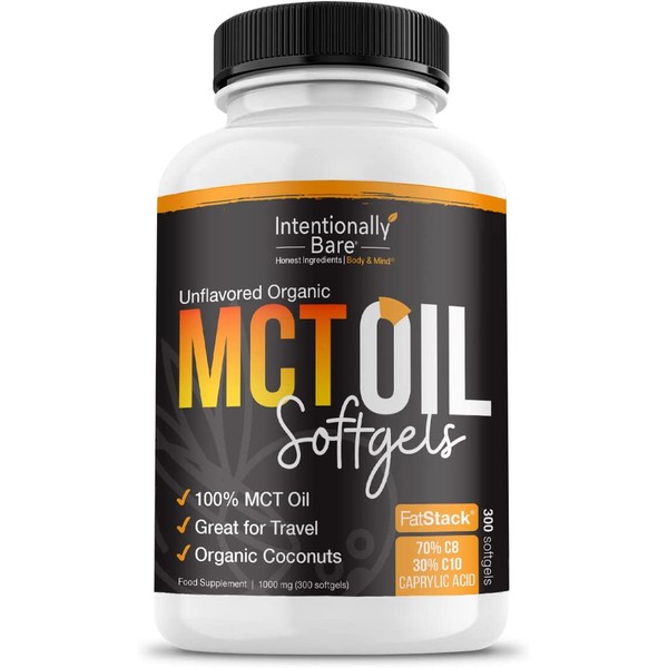 Organic MCT Oil Capsules - Keto, Paleo, Low Carb – 70% C8 | 30% C10 – Great for