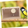 BESPORTBLE Wood Bird Nest Breeding Box Outdoor Cockatiel Nesting Box
