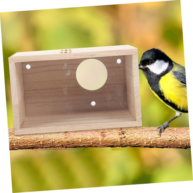 BESPORTBLE Wood Bird Nest Breeding Box Outdoor Cockatiel Nesting Box
