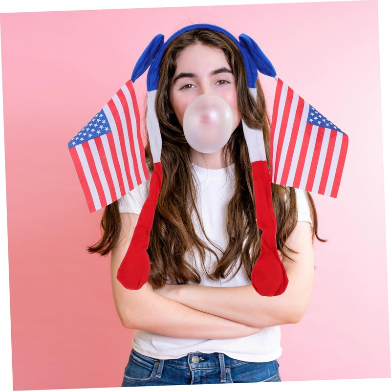 Beavorty Patriotic Independence Day Headband Lightweight Usa Flag Hair Accessories
