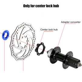 Keenso Bike Center Lock, Center Lock Adapter 6 Bolts Center Disc Brake Rotor Conversion Seat for Bicycle Mountain Bike(Black & Blue) Bicycles and spare partscenterlock adapter