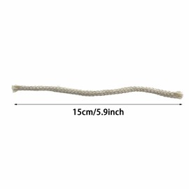 KKUANG 20PCS 6mm Diameter Heating Experiment Cotton Wick Beige Kerosene Wick Burner for Alcohol Candle Burner