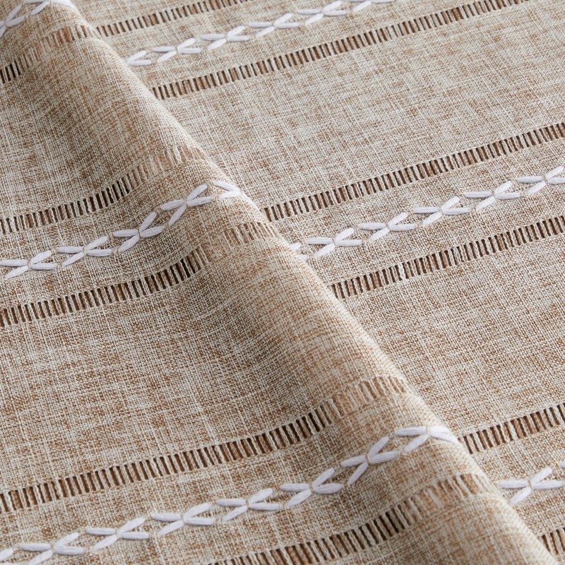 ZeeMart Hemstitched Striped Boho Tablecloth 54x70 Inch (Fit 3ft-4ft, Narrow