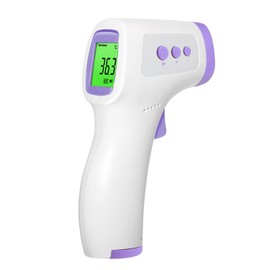 FIDAC 非接触式電子温度計 非接触温度計 非接触 赤外線： 1秒測定 32回記録 測定距離 3-5cm 赤外線温度計 パープル FDGP300-PL