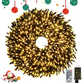 75FT 1500 LED Christmas Cluster Lights, Firecracker String Lights with Remote & 8 Modes & Timer, Waterproof Fairy Twinkle Light Plug in for Indoor Outdoor Party Garden Xmas Tree Decoration, Warm White