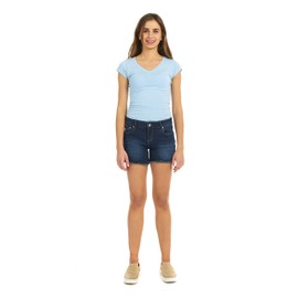 Suko jeans Women’s Stretch Denim Cutoff Shorts 85219 Blue 16