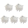 Mriuuod 5Pcs On/Off 2Pin Boat Rocker Switch SPST 2 Position