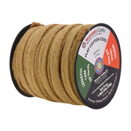 Mandala Crafts Flat Drawstring Cord for Drawstring Replacement, Soft Drawstring Cotton Draw Cord, 3/8 in 20 YDs Drawcord Replacement for Shorts Hoodie Sweatpants (Khaki, 3/8 Inches 20 Yards)