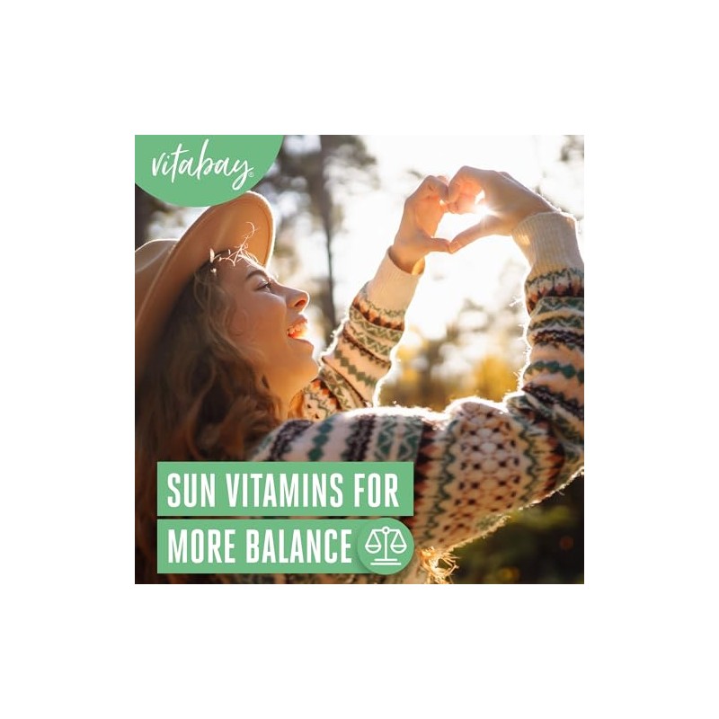Vitabay Vitamin D3 Depot Hochdosiert 5000 IE - 500 Vegane