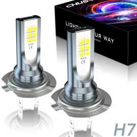 CHUSYYRAY 2Pcs H7 LED motorcycle car fog light bulb kit high/low beam lamps