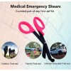 worldinst PINK STEALTH Fluoride Black Coated BLADES Trauma Paramedic Shears