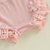 2Pcs Newborn Baby Girl Summer Clothes Sleeveless Floral Top Ribbed
