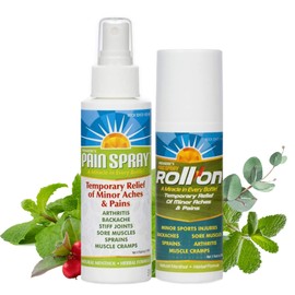 Premiere's Pain Spray All-Natural Menthol & Peppermint Oil Herbal Blend for Joint and Nerve Pain, Muscle Soreness, Sprains, Cramps, Sports Injuries, Back Pain & Neck Shoulder Aches - Twin Pack