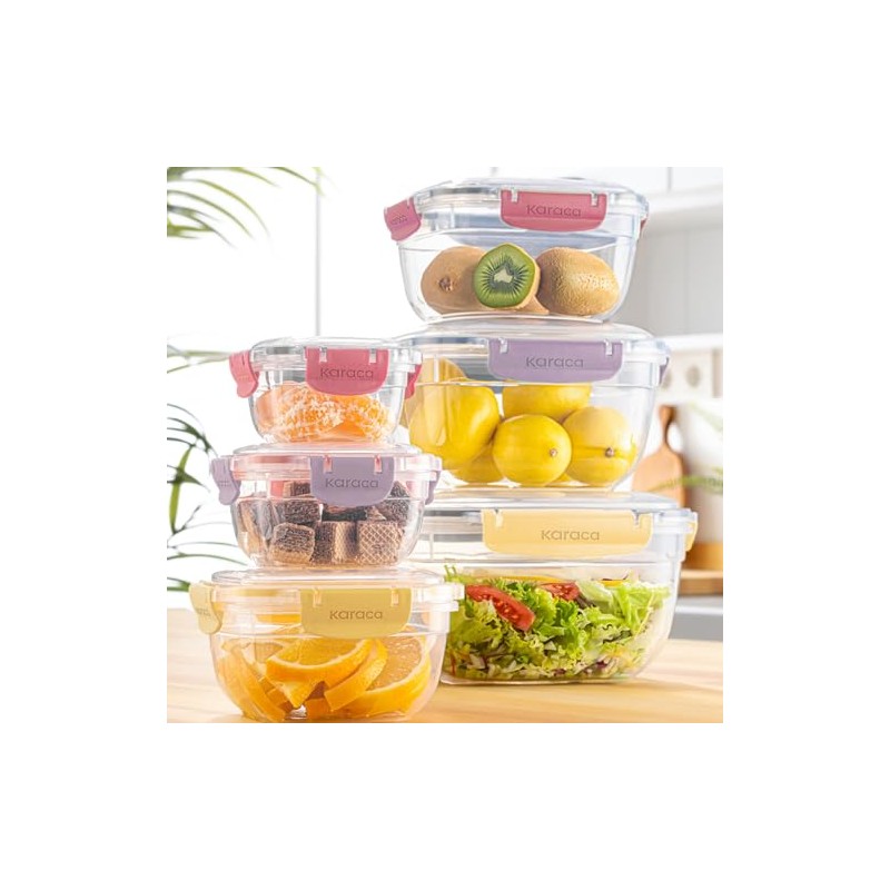 KARACA Locker Save 6 Piece Storage Container, Multi