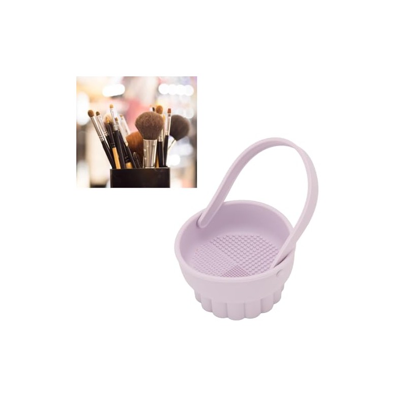 Limpiador de Brochas de Maquillaje de Silicona, Tapete de Limpieza