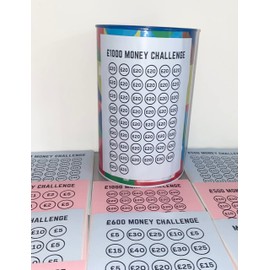 Money Tin Challenge Sticker Only (Blue, 1000)