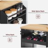 MAHANCRIS Kitchen Island with Power Outlet, Kitchen Storage Island with