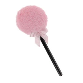 TOVINANNA Lollipop Shaped Fluffy Powder for Loose Powder Makeup Soft Long Handle Design for Easy Application for Daily Use and Stage Performances Pink
