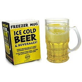 Beer Mugs with Handle - 14 fl. oz Set of 2 Double Walled Freezer Mug for Men & Women, Unique Freezer Cups for Drinks, Gifts for Dad, Secret Santa (2 Pack)