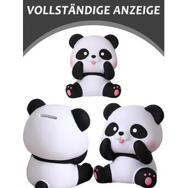 Panda Piggy Bank, Kawaii Coin Pig, High Capacity Piggy Bank Gift, Children's Gift, Suitable for Boys and Girls, Room Decoration, Birthday Gift, Reusable Money Boxes